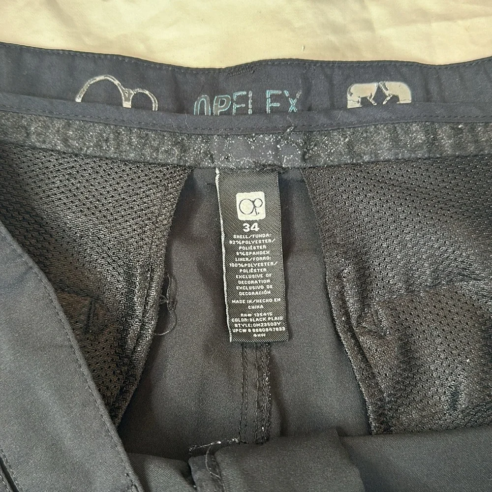 OP Flex 4 way stretch BLACK Flat Front Casual Shorts LIGHTWEIGHT and breathable